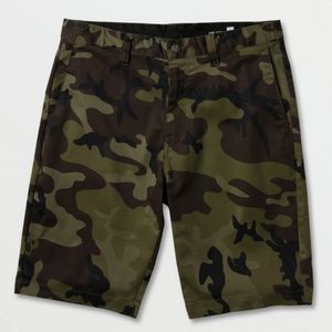 VOLCOM  VMONTY Stretch Shorts Green Camo Combo 28